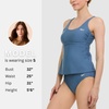 image:imageReebok Tankini Swimsuits for Women 2025 Two Piece Swim Tank Top and Bottom Set Athletic Womens Tankini Bathing SuitsSlate Blue