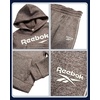 image:imageReebok Toddler Boys Cozy 2Piece Fleece Hoodie amp Sweatpants Jogger Set  Soft Warm Layer for Play or Casual Days Secure Ankle Cuffs and Easy Fit Built for Everyday Comfort Through Fall and WinterBrown