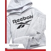 image:imageReebok Toddler Boys Cozy 2Piece Fleece Hoodie amp Sweatpants Jogger Set  Soft Warm Layer for Play or Casual Days Secure Ankle Cuffs and Easy Fit Built for Everyday Comfort Through Fall and WinterLight Grey Heather Logo