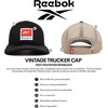 image:imageReebok Trucker Hat  Snapback  Adjustable  Everyday  Fitness  Sun Protection  Classic  Baseball CapVintage Trucker  Black
