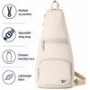 image:imageReebok Unisex Convertible Crossbody Sling Bag for Women amp Men Compact  Adjustable Strap for Vesatile Carry Organized Pockets for Phone Keys amp Wallet Durable Hardware Everyday Daily Carry or GyMaeves Stucco