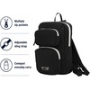 image:imageReebok Unisex Convertible Crossbody Sling Bag for Women amp Men Compact  Adjustable Strap for Vesatile Carry Organized Pockets for Phone Keys amp Wallet Durable Hardware Everyday Daily Carry or GyMikayla Black