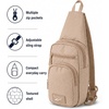image:imageReebok Unisex Convertible Crossbody Sling Bag for Women amp Men Compact  Adjustable Strap for Vesatile Carry Organized Pockets for Phone Keys amp Wallet Durable Hardware Everyday Daily Carry or GyCosmos Latte