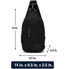 image:imageReebok Unisex Convertible Crossbody Sling Bag for Women amp Men Compact  Adjustable Strap for Vesatile Carry Organized Pockets for Phone Keys amp Wallet Durable Hardware Everyday Daily Carry or GyBerry Black