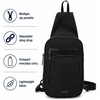 image:imageReebok Unisex Convertible Crossbody Sling Bag for Women amp Men Compact  Adjustable Strap for Vesatile Carry Organized Pockets for Phone Keys amp Wallet Durable Hardware Everyday Daily Carry or GyCosmos Black
