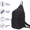 image:imageReebok Unisex Convertible Crossbody Sling Bag for Women amp Men Compact  Adjustable Strap for Vesatile Carry Organized Pockets for Phone Keys amp Wallet Durable Hardware Everyday Daily Carry or GyThea II Black