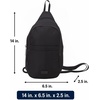 image:imageReebok Unisex Convertible Crossbody Sling Bag for Women amp Men Compact  Adjustable Strap for Vesatile Carry Organized Pockets for Phone Keys amp Wallet Durable Hardware Everyday Daily Carry or GyThea II Black