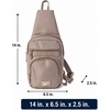 image:imageReebok Unisex Convertible Crossbody Sling Bag for Women amp Men Compact  Adjustable Strap for Vesatile Carry Organized Pockets for Phone Keys amp Wallet Durable Hardware Everyday Daily Carry or GyCosmos Mocha