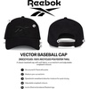 image:imageReebok Vector Baseball Hat  Snapback  Six Panel  Casual  Everyday  Sun Protection  Lightweight  BreathableBlack W Red  White