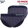 image:imageReebok Womens Bikini Underwear  10 Pack Soft Stretch Seamless Panties  Smooth Feel Stays Comfortable All Day Relaxed Waistband Sits Gently on the Hips Without Digging inBluePinkSharkskinPurpleBlack