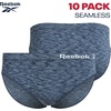image:imageReebok Womens Bikini Underwear  10 Pack Soft Stretch Seamless Panties  Smooth Feel Stays Comfortable All Day Relaxed Waistband Sits Gently on the Hips Without Digging inDenimPinkSharkskinBlueBlack