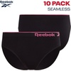 image:imageReebok Womens Bikini Underwear  10 Pack Soft Stretch Seamless Panties  Smooth Feel Stays Comfortable All Day Relaxed Waistband Sits Gently on the Hips Without Digging inBlack With Contrast