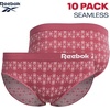 image:imageReebok Womens Bikini Underwear  10 Pack Soft Stretch Seamless Panties  Smooth Feel Stays Comfortable All Day Relaxed Waistband Sits Gently on the Hips Without Digging inBlackLight Pink JacquardSharkskinLight PinkPersian Pink
