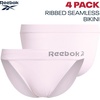 image:imageReebok Womens Bikini Underwear  4 Pack Stretch Ribbed Knit SXL  Soft Textured Constructed Fabric Stretches with Every Move Classic Cut Sits Comfortably on the Hips All DayOrchidSharkskinLotusBlue