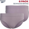 image:imageReebok Womens Bikini Underwear  6 Pack Soft Stretch Seamless Panties  Smooth Feel Stays Comfortable All Day Relaxed Waistband Sits Gently on the Hips Without Digging inMinimal Lilac GreySoft PinkGreystone Jacquard