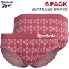image:imageReebok Womens Bikini Underwear  6 Pack Soft Stretch Seamless Panties  Smooth Feel Stays Comfortable All Day Relaxed Waistband Sits Gently on the Hips Without Digging inJacquardLotusBlackened Pearl