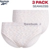 image:imageReebok Womens Bikini Underwear 3 Pack Soft Stretch Seamless Panties  Smooth Feel Stays Comfortable All Day Relaxed Waistband Sits Gently on the Hips Without Digging inNatural SpacedyeLily PadWhite Stripe