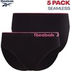 image:imageReebok Womens Bikini Underwear 5 Pack Soft Stretch Seamless Underwear  NextLevel Softness from Breathable Nylon Spandex Flattering LowRise Silhouette Flatters Natural CurvesBlack With Contrast