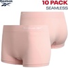 image:imageReebok Womens Boyshorts  10 Pack Performance Seamless Underwear for Women  StayPut Fit Moves Naturally with Your Body Tagless 4Way Stretch Eliminates Visible Lines and Pressure PointsBlackened PearlLotusFoxgloveSharkskinBlack