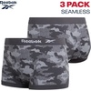 image:imageReebok Womens Boyshorts  3 Pack Seamless Performance Stretch Underwear Panties for Women 3 InseamBlack JacquardRedSoft Pink