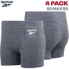 image:imageReebok Womens Boyshorts  4 Pack Performance Seamless Underwear for Women  Extended Coverage with a Comfortable Inseam Lightweight Stretch Fabric Provides Breathable Everyday ComfortCharcoal MelangeRed Berry Seamless