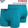 image:imageReebok Womens Boyshorts  4 Pack Performance Seamless Underwear for Women  Extended Coverage with a Comfortable Inseam Lightweight Stretch Fabric Provides Breathable Everyday ComfortDeep LakeEvening Blue