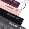 image:imageReebok Womens Boyshorts  4 Pack Performance Seamless Underwear for Women  Extended Coverage with a Comfortable Inseam Lightweight Stretch Fabric Provides Breathable Everyday ComfortSmoked Pearl JacquardLight RoseBlackStripes