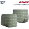 image:imageReebok Womens Boyshorts  4 Pack Performance Seamless Underwear for Women  Extended Coverage with a Comfortable Inseam Lightweight Stretch Fabric Provides Breathable Everyday ComfortPrintsPinkMedium Grey