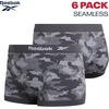 image:imageReebok Womens Boyshorts  6 Pack Seamless Performance Stretch Underwear Panties for Women 3 InseamLight Rose GreyCrismonBlack Jacquard