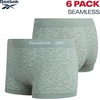 image:imageReebok Womens Boyshorts  6 Pack Seamless Performance Stretch Underwear Panties for Women 3 InseamSharksinLotusSage Jacquard