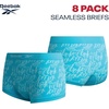 image:imageReebok Womens Boyshorts  8 Pack Performance Seamless Underwear for Women  StayPut Design Moves with You Flexible 4Way Flexible Fabric Eliminates Lines and Everyday DiscomfortBaby Blue PrintPinkMedium GreyStripes