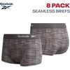 image:imageReebok Womens Boyshorts  8 Pack Performance Seamless Underwear for Women  StayPut Design Moves with You Flexible 4Way Flexible Fabric Eliminates Lines and Everyday DiscomfortSmoked Pearl JacquardLight RoseBlackStripes