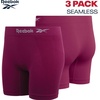 image:imageReebok Womens Boyshorts 3 Pack Long Leg Performance Underwear for Women  Wide Smooth Waistband Stays in Place Ribbed Flexible and Airy Mesh Options for Softness and BreathabilityLotusGrape WineBlack
