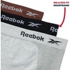 image:imageReebok Womens Boyshorts 3 Pack Long Leg Performance Underwear for Women  Wide Smooth Waistband Stays in Place Ribbed Flexible and Airy Mesh Options for Softness and BreathabilityBrownBlackLight Gray