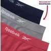 image:imageReebok Womens Boyshorts 3 Pack Long Leg Performance Underwear for Women  Wide Smooth Waistband Stays in Place Ribbed Flexible and Airy Mesh Options for Softness and BreathabilityDark GreyMedium GreyRed