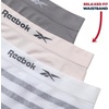 image:imageReebok Womens Boyshorts 3 Pack Long Leg Performance Underwear for Women  Wide Smooth Waistband Stays in Place Ribbed Flexible and Airy Mesh Options for Softness and BreathabilityWhite StripesLight PinkMedium Grey