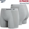 image:imageReebok Womens Boyshorts 3 Pack Long Leg Performance Underwear for Women  Wide Smooth Waistband Stays in Place Ribbed Flexible and Airy Mesh Options for Softness and BreathabilityBrownBlackLight Gray