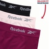 image:imageReebok Womens Boyshorts 3 Pack Long Leg Performance Underwear for Women  Wide Smooth Waistband Stays in Place Ribbed Flexible and Airy Mesh Options for Softness and BreathabilityLotusGrape WineBlack