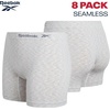 image:imageReebok Womens Boyshorts 8 Pack Long Leg Performance Underwear for Women  Seamless Fit Lays Smooth Against Skin Helps Reduce Bunching and Pinching for AllDay Comfortable CoverageBlackSharkskinRose Dust JacquardNatural Spacedye