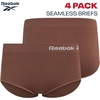 image:imageReebok Womens Briefs  4 Pack Soft Stretch Ribbed Knit High Waisted  Smooth Supportive Feel with Gentle HighRise Hold Breathable Textured Fabric Maintains Its Shape All DayLotusNutmetFoxgloveJava