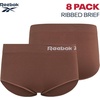 image:imageReebok Womens Briefs  8 Pack Soft Stretch Ribbed Knit High Waisted  Smooth Supportive Feel with Gentle HighRise Hold Breathable Textured Fabric Maintains Its Shape All DayLotusNutmetFoxgloveJava