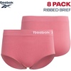 image:imageReebok Womens Briefs  8 Pack Soft Stretch Ribbed Knit High Waisted  Smooth Supportive Feel with Gentle HighRise Hold Breathable Textured Fabric Maintains Its Shape All DayDark ForrestEvening BlueFoxgloveJava
