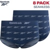 image:imageReebok Womens Briefs  8 Pack Stretch Comfort High Rise TagFree Seamless  Soft Flexible Feel Moves with Your Day Clean BarelyThere Fit Helps Reduce Visible Lines Under Fitted ClothesVintage Indigo JacquardGreyBlush PinkWhite Stripes