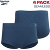 image:imageReebok Womens Briefs 4 Pack Performance Stretch High Cut Seamless Udnerwear  womens briefs high waist boyshorts panties seamless breathable under wear pack no show full pantys underware clothing spandexDark Denim JacquardOrchid HushEvening BlueWhite Stripe Melange