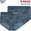 image:imageReebok Womens Briefs 4 Pack Performance Stretch High Cut Seamless Udnerwear  womens briefs high waist boyshorts panties seamless breathable under wear pack no show full pantys underware clothing spandexJacquardLight RoseSteel GreySpacedye Stripes