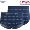 image:imageReebok Womens Briefs 4 Pack Performance Stretch High Cut Seamless Udnerwear  womens briefs high waist boyshorts panties seamless breathable under wear pack no show full pantys underware clothing spandexVintage Indigo JacquardGreyBlush PinkWhite Stripes
