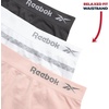 image:imageReebok Womens Briefs Underwear  3 Pack Soft Stretch Performance Tag Free Womens Underwear Seamless Brief PantiesWhite StripeLotusBlackened Pearl