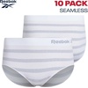 image:imageReebok Womens Hipster Briefs  10 Pack Plus Size Soft Stretch Seamless  Designed to Fit Your Curves Relaxed Waistband Sits Smoothly Without Digging in or Feeling RestrictiveWhiteBlackLotusBlack