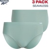 image:imageReebok Womens Hipster Panties  3 Pack Stretch Performance Bonded Seamless Panties for Women with TagFree Relaxed WaistbandBlackSharkskinLily Pad