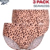 image:imageReebok Womens Hipster Panties  3 Pack Stretch Performance Bonded Seamless Panties for Women with TagFree Relaxed WaistbandLeopardRose DustBlack